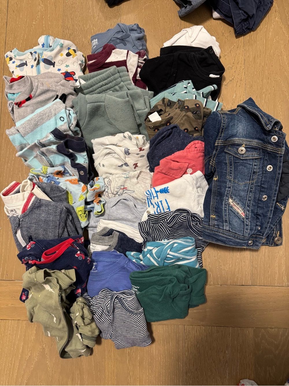 Mixed Baby Boy Clothing Lot with Denim Jacket - Multi Color